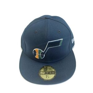 59Fifty New Era Size 7 1/2 NBA Utah Jazz Fitted Hat OTC Cap Blue